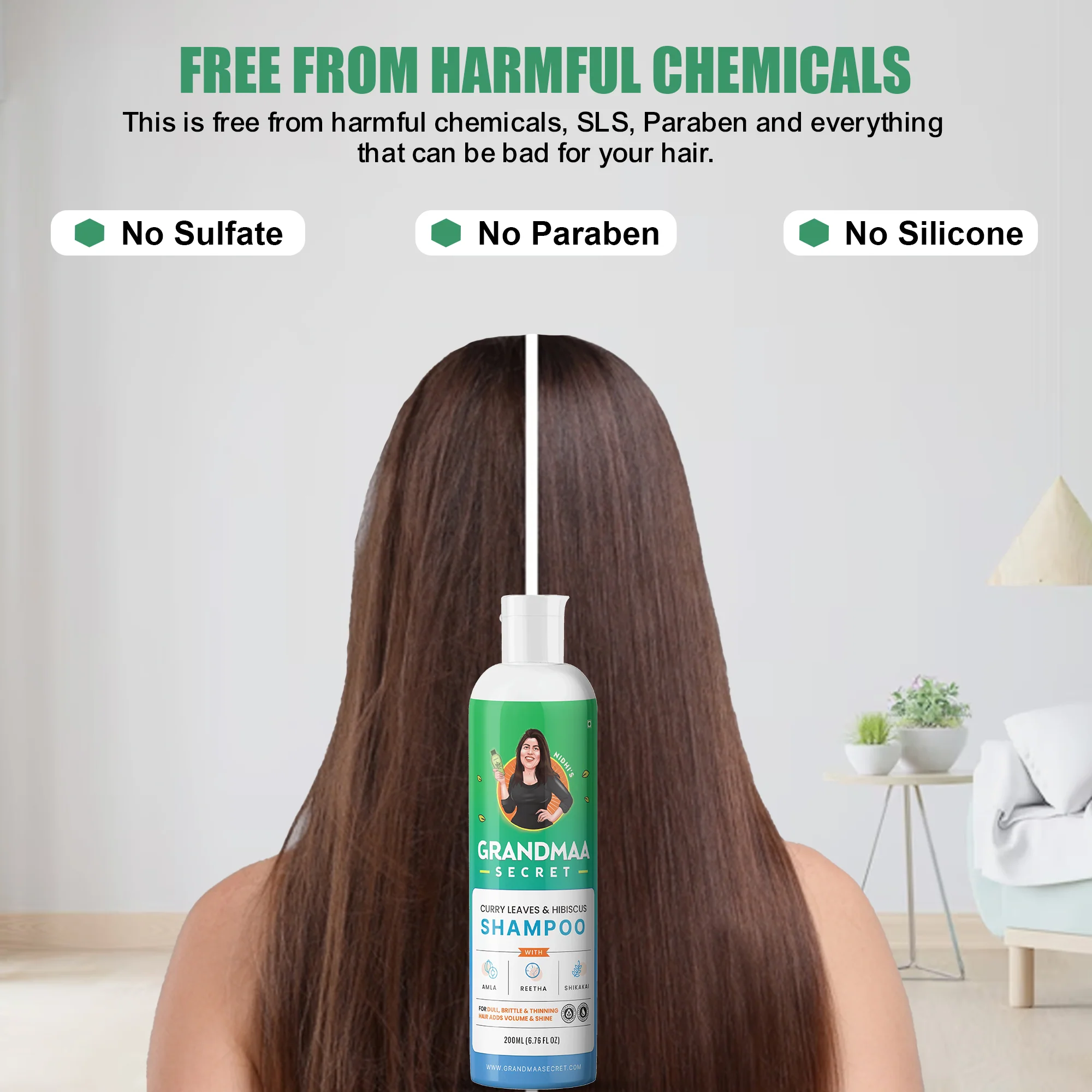 Curry Leaf and Hibiscus Shampoo for Hair Fall Control - Image 16