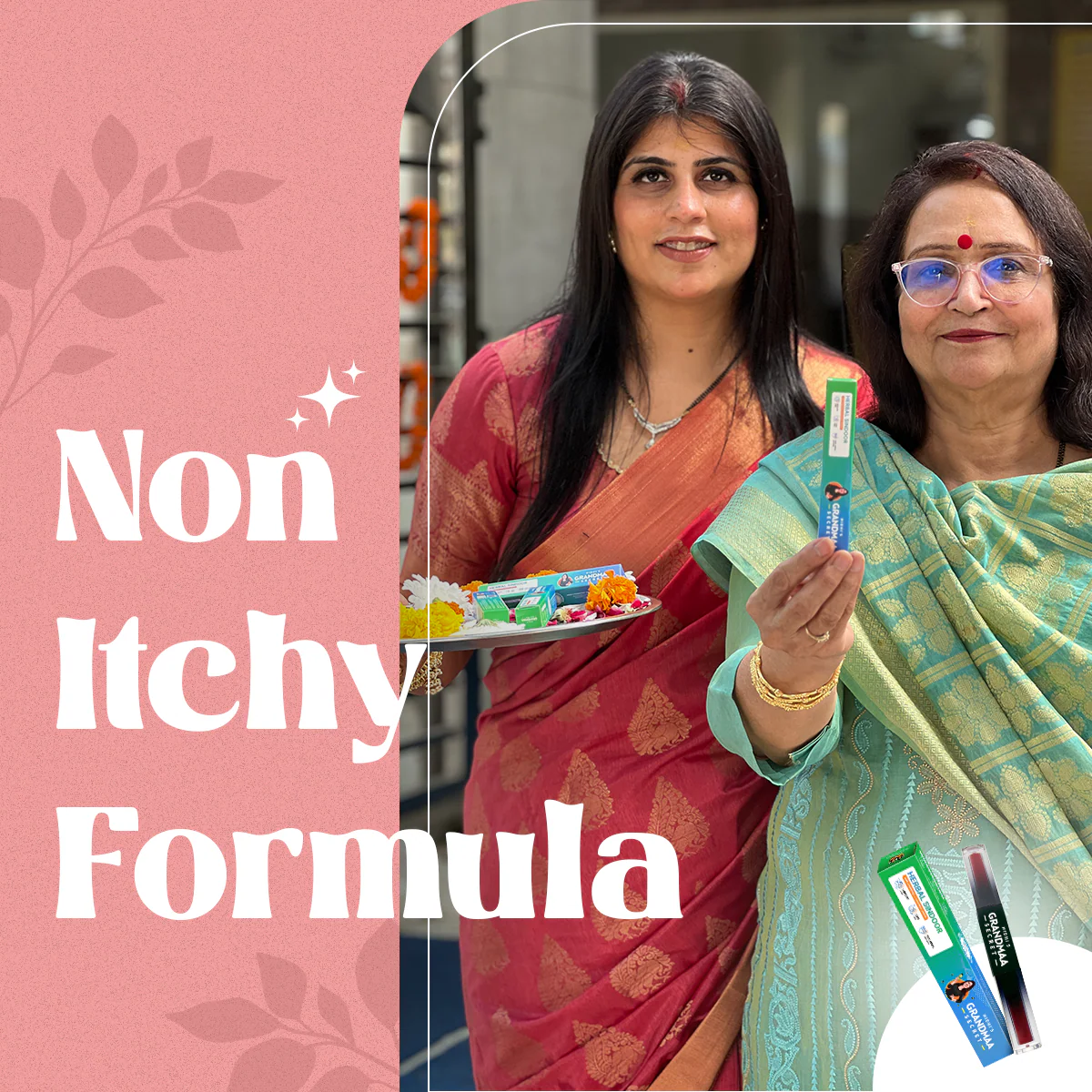 Herbal Sindoor with Rosemary & Curcumin Extracts - Non Itchy - Hand Made - Toxin Free - Dual Liquid Sindoor Red & Maroon Colour - 5ml (2.5mlx2) - Image 3