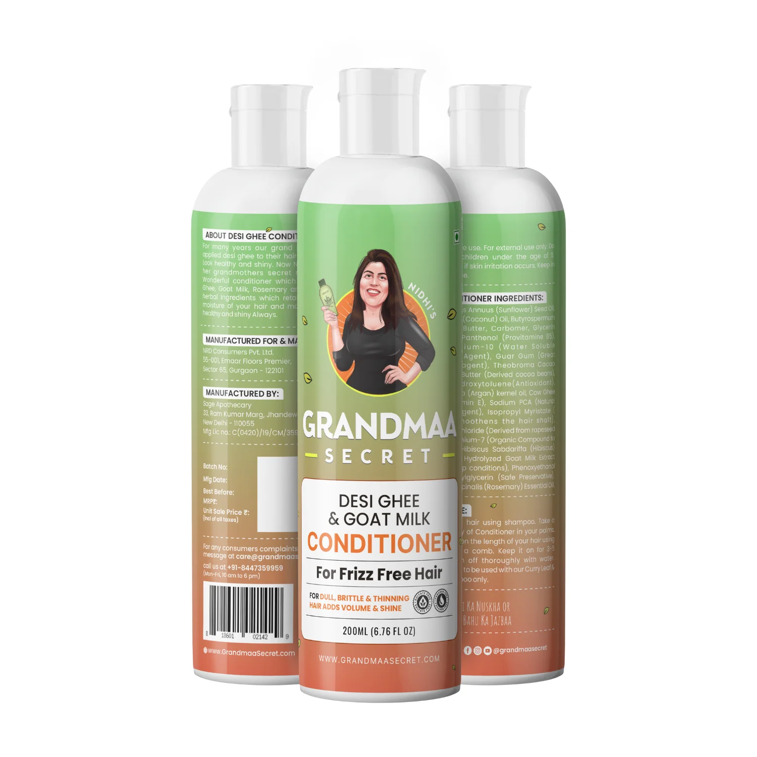 Desi Ghee & Goat Milk Conditioner for Dry & Damaged Hair - Image 9