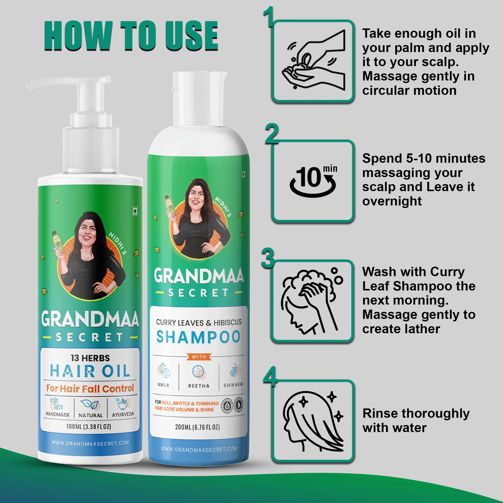 Hair Oil & Shampoo Combo for Hair Fall Control - Image 3