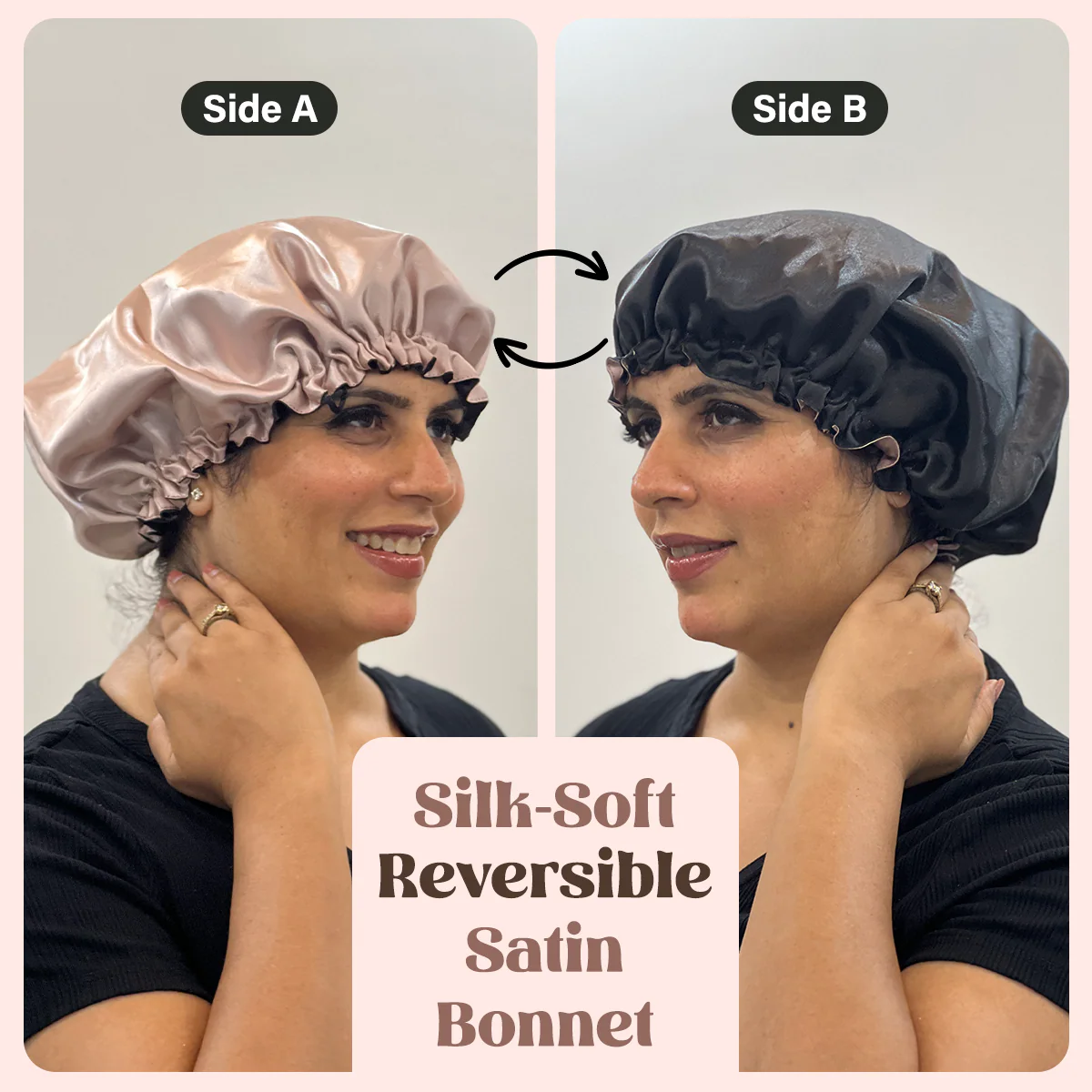 Satin Bonnet Hair Protector - Night Cap for Curly, Wavy Hair - Reduces Hair Breakage, Detangle & Anti-Frizz (Free Size) - Image 5