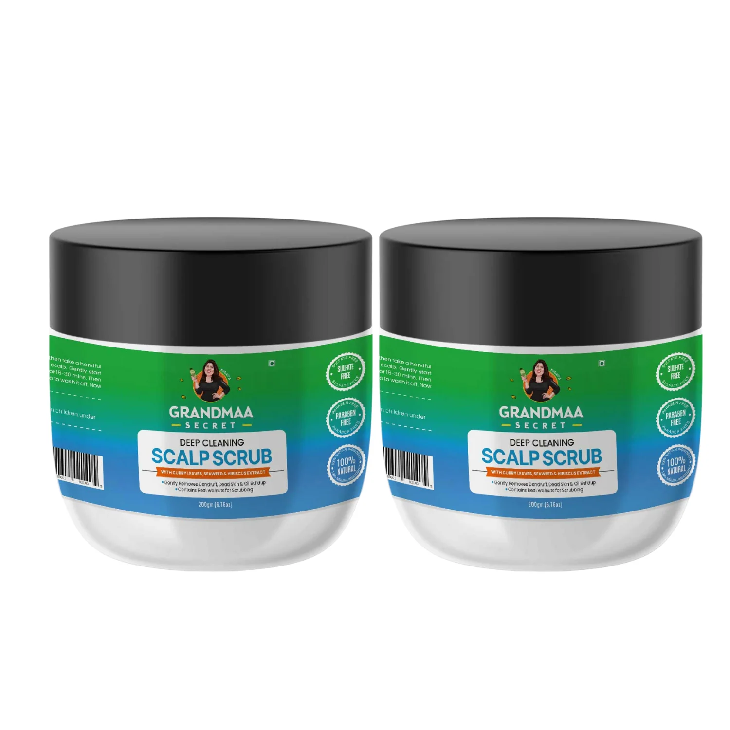 Scalp Scrub with Curry Leaves & Seaweed - Removes Dandruff, Dead Skin & Oil Buildup - 200g - Image 8